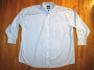 Stafford Smart Tech Blue/Purple/White Check Dress Shirt 3XL-19-18.5-34/35 New - Image 1 of 4