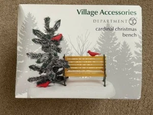 Department 56 Village Cardinal Christmas Bench #6007663 NEW - Picture 1 of 1