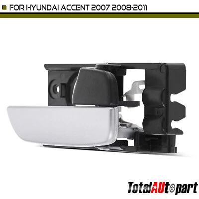 Manija de puerta interior plateada y beige para pasajero delantero Hyundai Accent 2007-2011 Foto 1 de 4