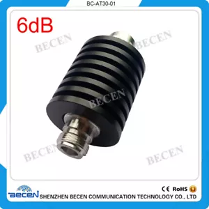 N-JK 30W N Attenuator 6dB male to female DC-3.0GHZ 50ohm RF coaxial Power - Picture 1 of 7
