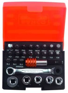 BAHCO 2058/S26 RATCHETING WRENCH SOCKET AND SCREWDRIVER BIT SET - Bild 1 von 1