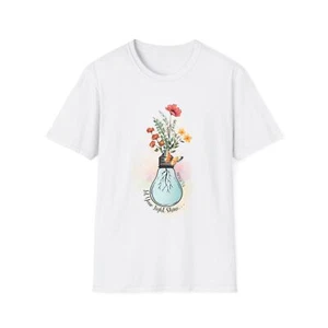 Blumen Glühbirne Kunst T-Shirt - umweltfreundliches Geschenk, Naturliebhaber T-Shirt, - Bild 1 von 23