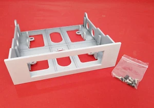 5.25" to 3.5" Floppy, Zip etc Drive etc Mounting Bracket/Frame Kit Grey Fascia - Picture 1 of 6