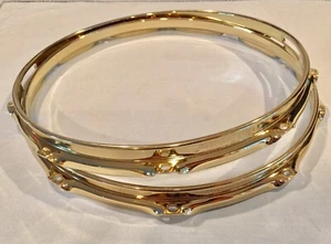 NEW DW Collector’s 14” True Hoops Snare Drum TrueHoops 10 Hole Workshop 3mm Gold - Picture 1 of 2