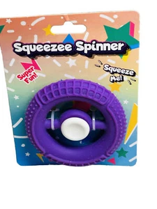 Squeezee Spinner 2 In 1 Fidget Toy-Purple/White-Brand New-SHIPS N 24 HOURS - Picture 1 of 4