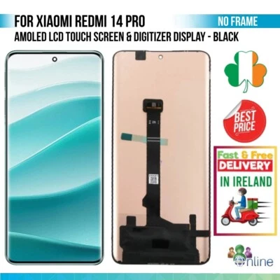 OLED For Xiaomi Redmi Note 14 Pro LCD Touch Screen Display Digitizer No Frame - Image 1 of 4