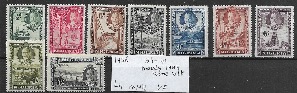 尼日利亚 @ 1936 KGV 34-41 44 主要全新无标签 - 价格实惠@Gb1842 — 第 1/1 张图片