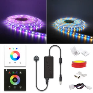 Tira de luz LED 60M 50M 40M 30M 20M 10M 12V RGBW 5050 con controlador montado en pared - Imagen 1 de 15