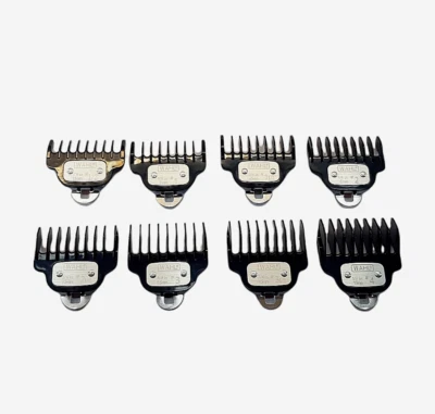 Wahl Trimmer Lithium ion T blade Guide Comb 8 Piece Set #1/2  #4 with Metal Clip - Image 1 of 4