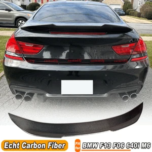 Für BMW F13 F06 640i 650i M6 12-18 Carbon Spoiler Lippe Abrisskante Heckspoiler - Bild 1 von 11