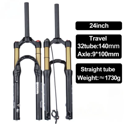 140mm Travel 24inch Bicycle Front Fork Mtb Bike Air Suspension Front Fork - Image 1 of 4
