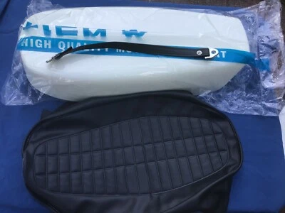 Se adapta a HONDA CB750 K2 a K6 1972-76 cojín de espuma de asiento + funda de asiento + correa Foto 1 de 4