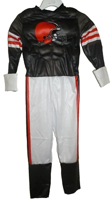 Nuevo 4T Niño Pequeño Cleveland Browns Fútbol Músculo Mono Disfraz Casco NFL Foto 1 de 4