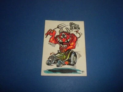 ODD RODS Donruss sticker #61 Odder/Fantastic 1969-1973 SPEED DEMON - Image 1 of 4