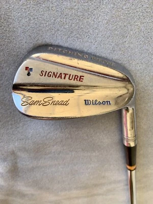 Cuña forjada Wilson clásica, jugar o coleccionar, eje de velocidad de cabeza, agarre de cuero, A+ Foto 1 de 4