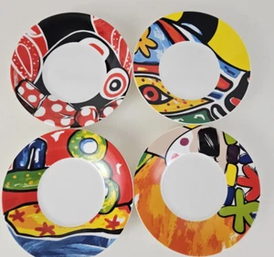 Bojanini Art Gallery Bread/Dessert Plates/Saucers Limited Edition Lot of 4 - Picture 1 of 6