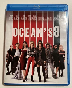 Blu Ray Ocean's 8 Sandra Bullock, Cate Blanchett, Anne Hathaway W/Case VG - Picture 1 of 5