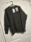 Ring of Kerry Crafts Pure New Wool Sweater Green Size Small
