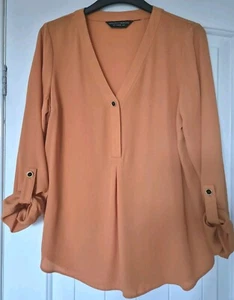 Brand NEW Dorothy Perkins Orange Shirt Blouse. Size 8. 🧡 - Picture 1 of 9