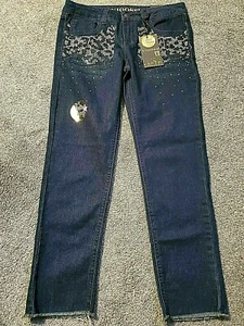 Girl's VIGOSS The Austin Ankle Skinny Studded Capri Stretch Jeans Size 12 NEW - Picture 1 of 4