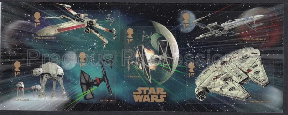 SG MS3770 GB MNH MINT STAMP MINIATURE SHEET 2015 STAR WARS NO BARCODE - image 1 of 1