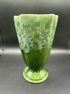 VASO FIORI CERAMICA CERAMICA VERDE USA VINTAGE Natale verde MCM 033 - Foto 1 di 9