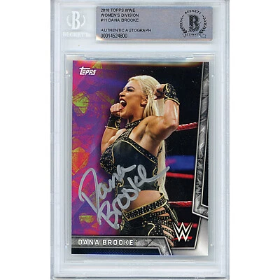 Dana Brooke Signed 2018 Topps WWE Womens Division #11 Card AUTO Beckett BAS Diva - Image 1 of 4