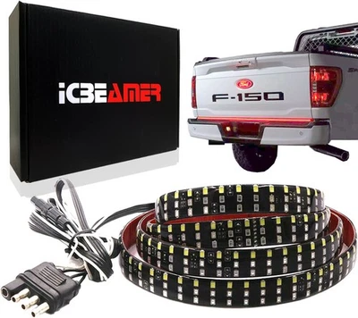 ICBEAMER High-Visible 60"Waterproof Tailgate Light Bar - Triple Row Truck LED - Image 1 of 4