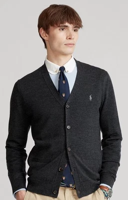 NWT Polo Ralph Lauren Big Tall GRAY Washable Merino Wool Cardigan Sweater LT P66 - Image 1 of 4