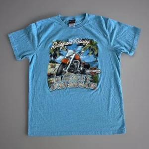 Harley Davidson Motorcycle Roatan Honduras Beach Graphic T-Shirt Men’s XL - Picture 1 of 4