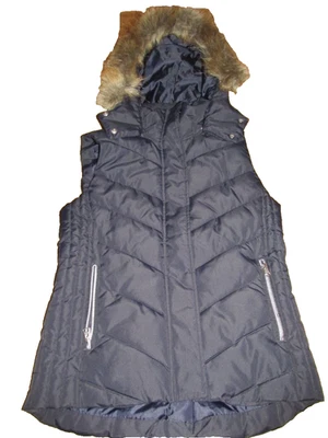 Steppweste Fellkragen abnehmbar dunkelblau H&M Gr. 36 NEU! - Bild 1 von 4