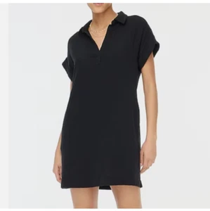 EUC J.Crew schwarzes kurzärmliges Gaze Popover-Minikleid 100 % Baumwolle 2X - Bild 1 von 12