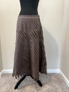 Ideology Damen Plissee Maxirock braun Größe 8 - Bild 1 von 14