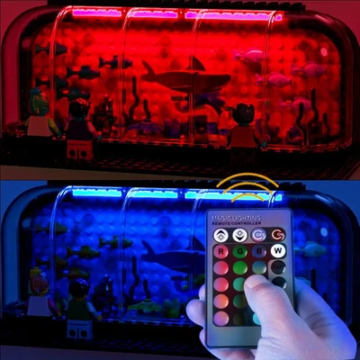 Building Block Light Kit with 10 LED Light Strips, Infrared Remote Control, and  - Image 1 of 4