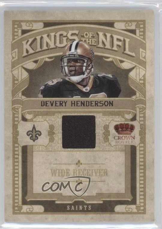 2010 Panini Crown Royale Kings of the NFL Materials /299 Devery Henderson #16 - Image 1 of 2