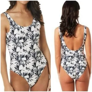 Nicole Miller "Moonless Night"  Print Black White Swimsuit Women's Large NWT - Picture 1 of 10