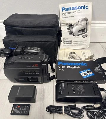 Panasonic Palmcorder IQ Camcorder PV-IQ404 Remote Case Manual Charg Battery READ - Image 1 of 4