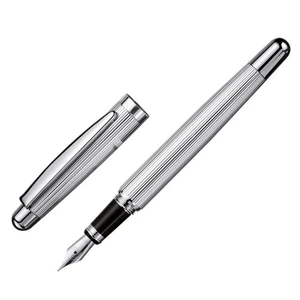 Otto Hutt Design 02 Sterling Silver Thread Guilloche Fountain Pen - Picture 1 of 4