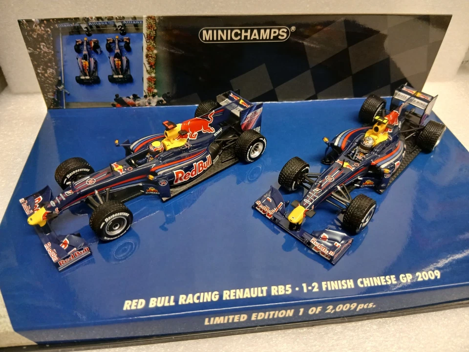 Minichamps 402 091415 Red Bull Racing Renault RB5 1-2 finish GP Cina 2009 1/43 - Immagine 1 di 3
