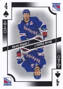 DEREK STEPAN 2017-18 17-18 OPC O-PEE-CHEE PLAYING CARDS 4 SPADES RANGERS - Picture 1 of 1