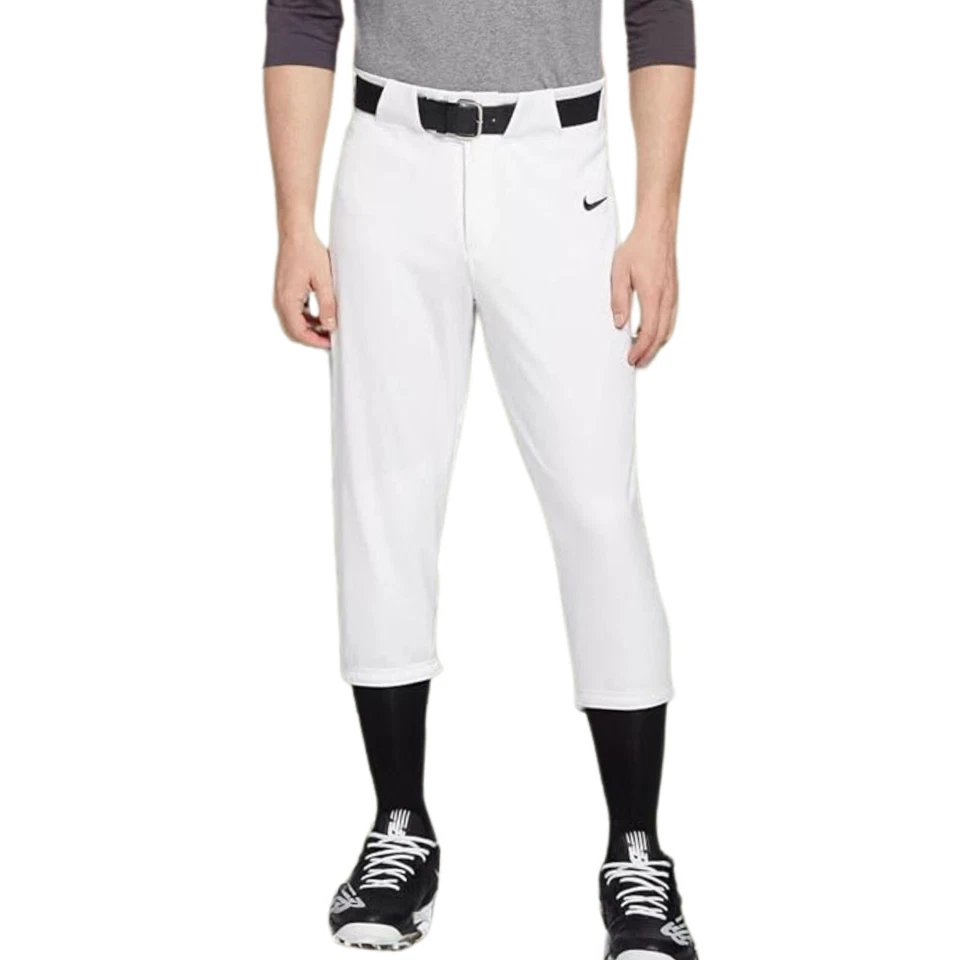 Nike Vapor Select 3/4 Length Baseball Pants Men's Small White BQ6432-100