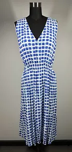 KATE SPADE New York Sleeveless V-neck Tie Back Dress Blue Size M - Picture 1 of 13