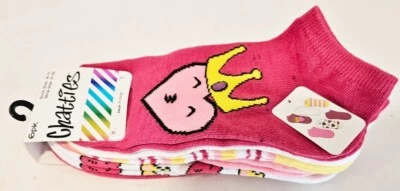 6 CHATTIES низкого покроя женские носки размер 9-11 обувь размер 4-10 ~ новинка ~ розовый, желтый - Изображение 1 из 4