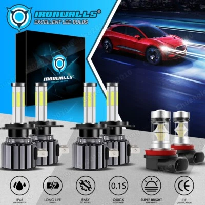 For Hyundai Tucson 2016-2018 Azera 11-17 6Sides LED Headlight High Low Fog Light - Image 1 of 4