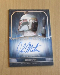 2015 Topps Star Wars Masterwork on-card base autograph John Morton BOBA FETT - Picture 1 of 2