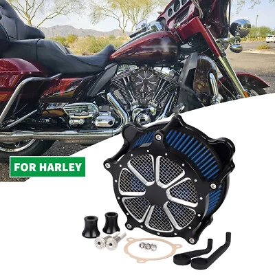 Filtro de admisión azul filtro de aire para Harley Electra Street Road Glide Ultra FLTRU Foto 1 de 4