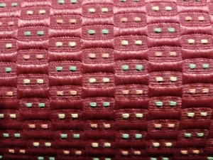 Valdese Weavers burgundy cotton blend embroidered upholstery fabric BTY 53" widt - Picture 1 of 5