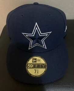 Dallas Cowboys Men 59Fifty Size 7 3/8 Fan Hat Navy Baseball Cap - Picture 1 of 2
