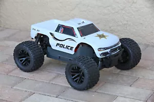 Maßgeschneiderter Körper Polizei Sheriff weiß für ARRMA GRANITE 3S BLX 1/10 Abdeckung Schale - Bild 1 von 7
