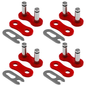Caltric 520 Chain Master Link For Motorcycle Bike ATV Connecting Link Red - Picture 1 of 8
